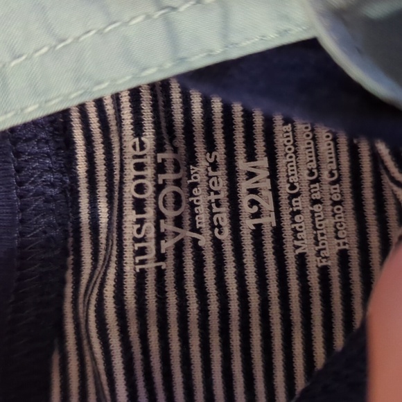 Bundle of Three Little Boy Outfits Size 12 Month 1 Nike and 2 Carter's Overalls - Picture 5 of 11